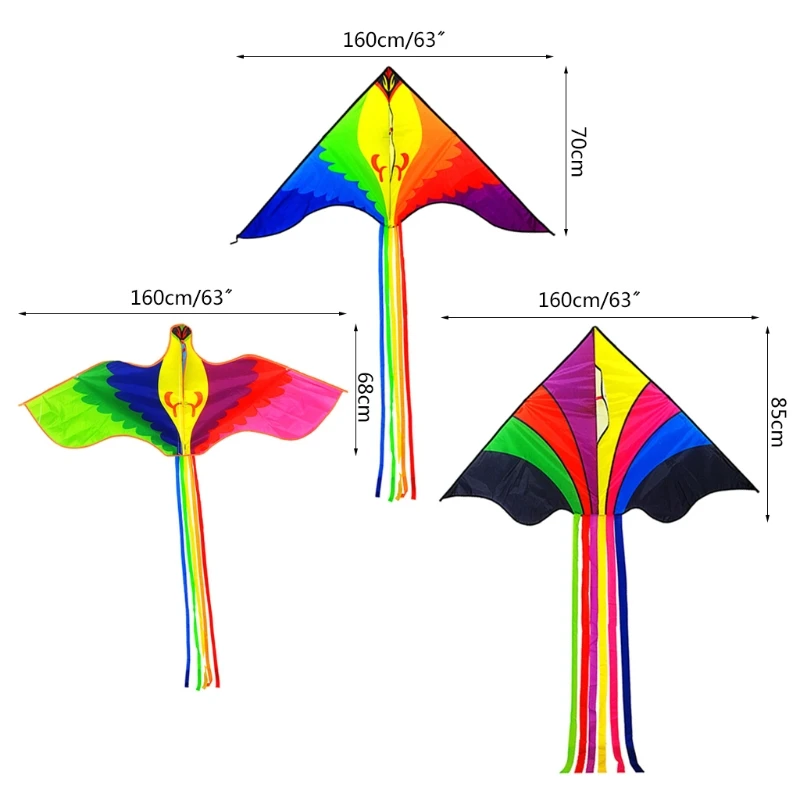 

Huge Kite Colorful Recreational Activity Stable Delta-wing Design Easy Fly for Kids and Beginners Enjoy Summer Time DXAD