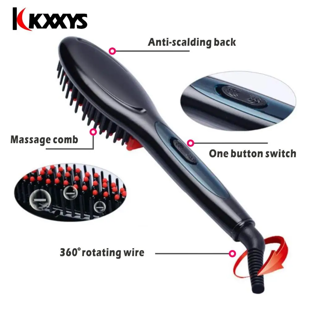 Профессиональный Керамический выпрямитель для волос электрическая расческа