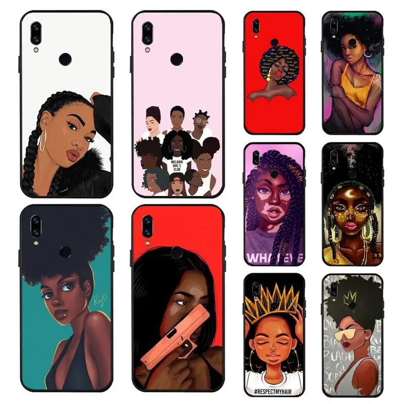 

Black girl Phone Case For Xiaomi Redmi note 8 9 pro 7 8T 9A 9S K20