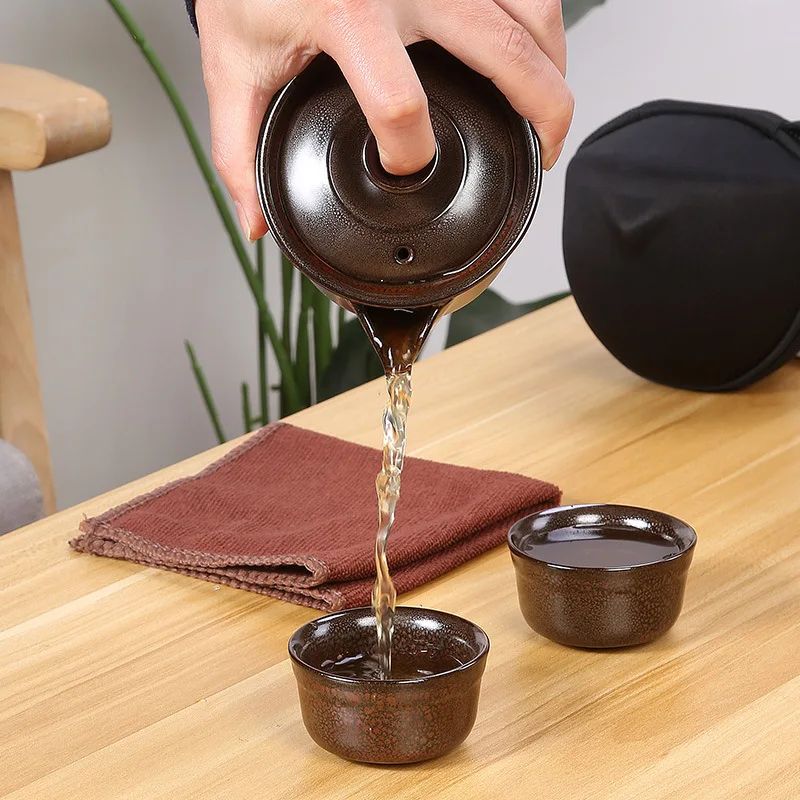 Керамические чайные горшки в стиле ретро чашки Gaiwan винтажная дизайнерская