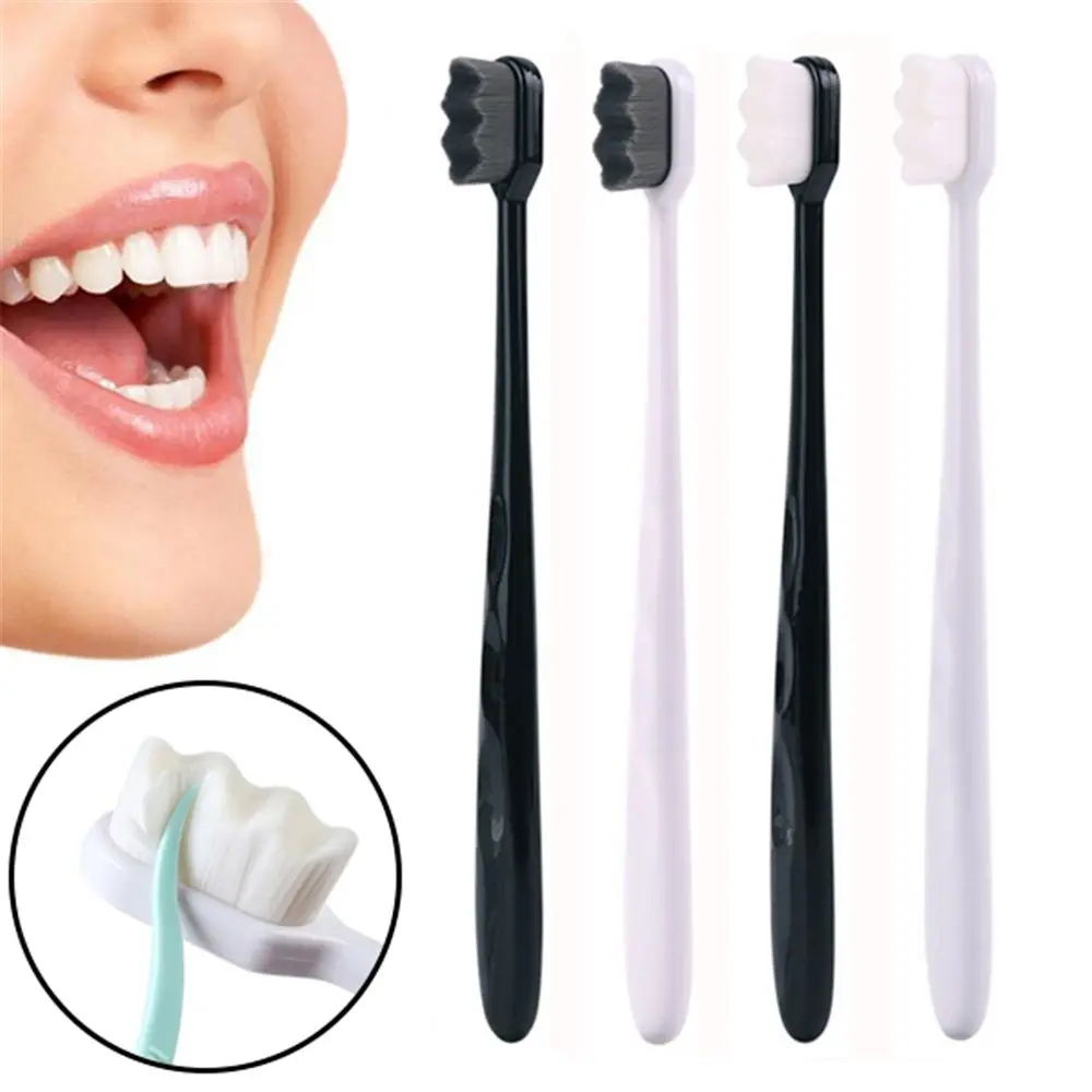 

4 PCS Adult Teeth Deep Cleaning Portable Sensitive Gums Ultra-fine Super Soft Bristle Toothbrush
