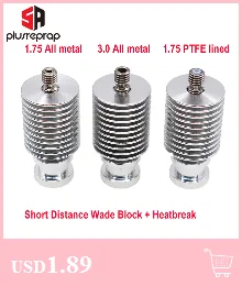 MK8 экструзионный V5 j-головка Hotend нагревательный алюминиевый блок 20x20x10 мм с термистором керамический нагреватель 12 В 24 в 40 Вт для 3D-принтера