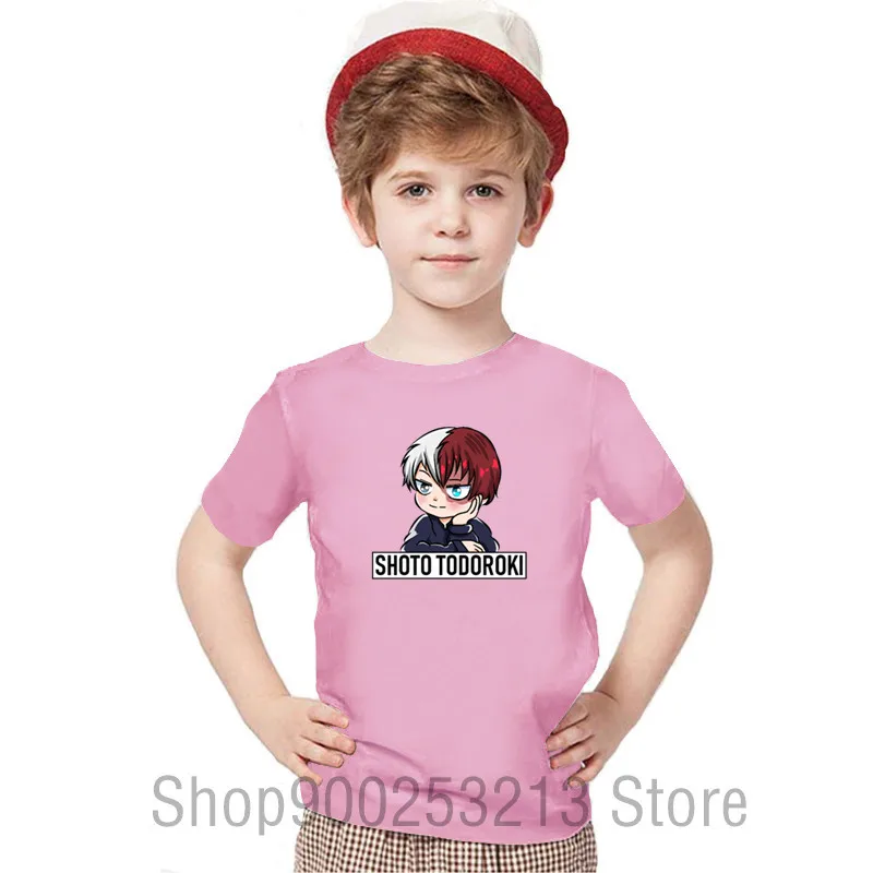 Todoroki shoto/Детская футболка с аниме детская из хлопка шото Тодороки круглым вырезом