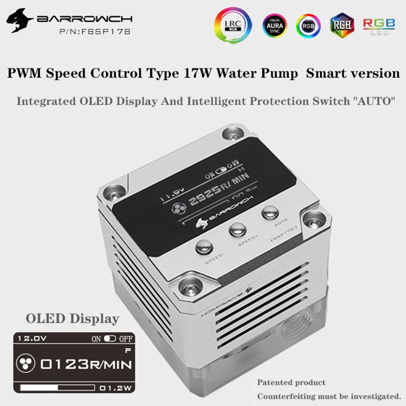 Barrowch PWM Speed Control Type 17W Through Hole Pump for Waterway Board Smart Edition FBSP17B-T | Компьютеры и офис