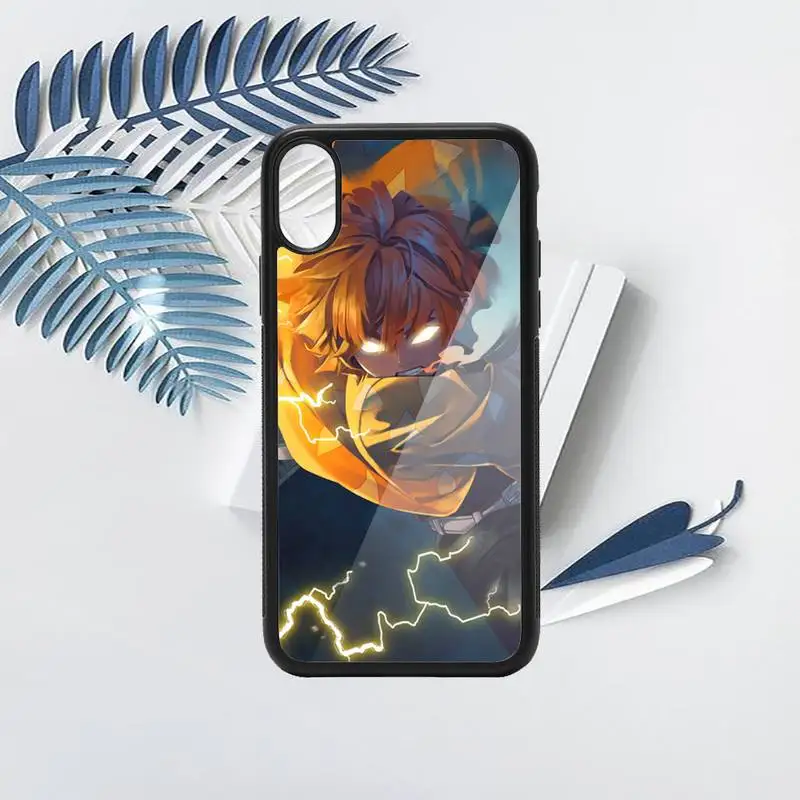 

Demon Slayer Kimetsu No Yaiba luxury brand cover Phone Case PC for iPhone 11 12 pro XS MAX 8 7 6 6S Plus X 5S SE 2020 XR