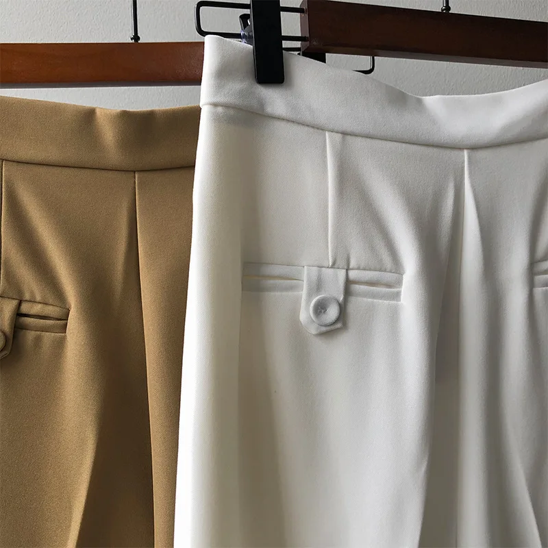 2020 Весенние Новые Стильные корейские свободные штаны женские прямые брюки с