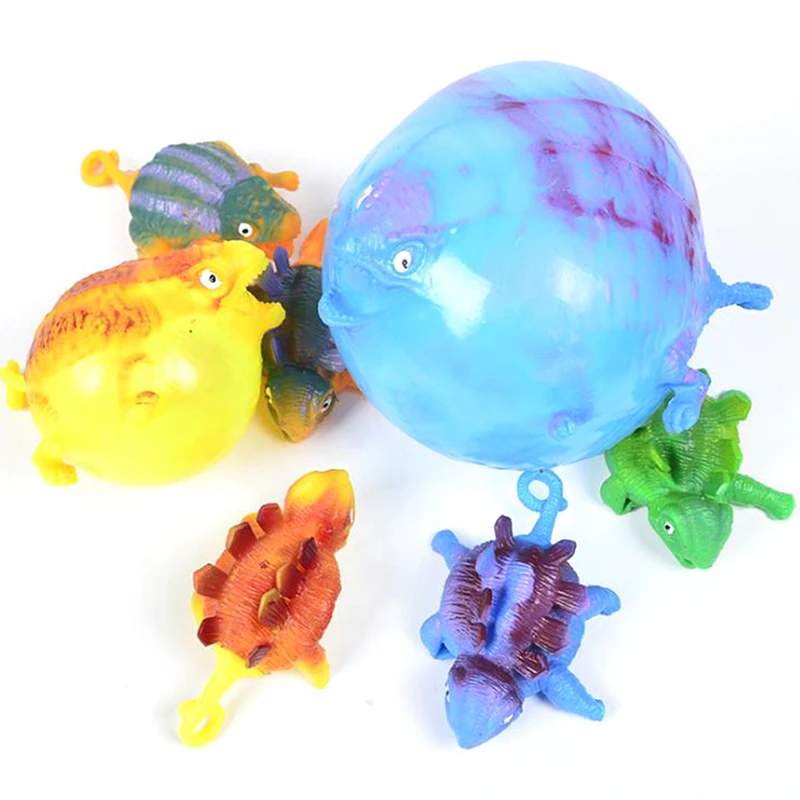 1Pc Interesting And Cute Dinosaur Antistress Inflatable Animal Toys Squeeze Soft Balloon Party Gift Color Random | Игрушки и хобби