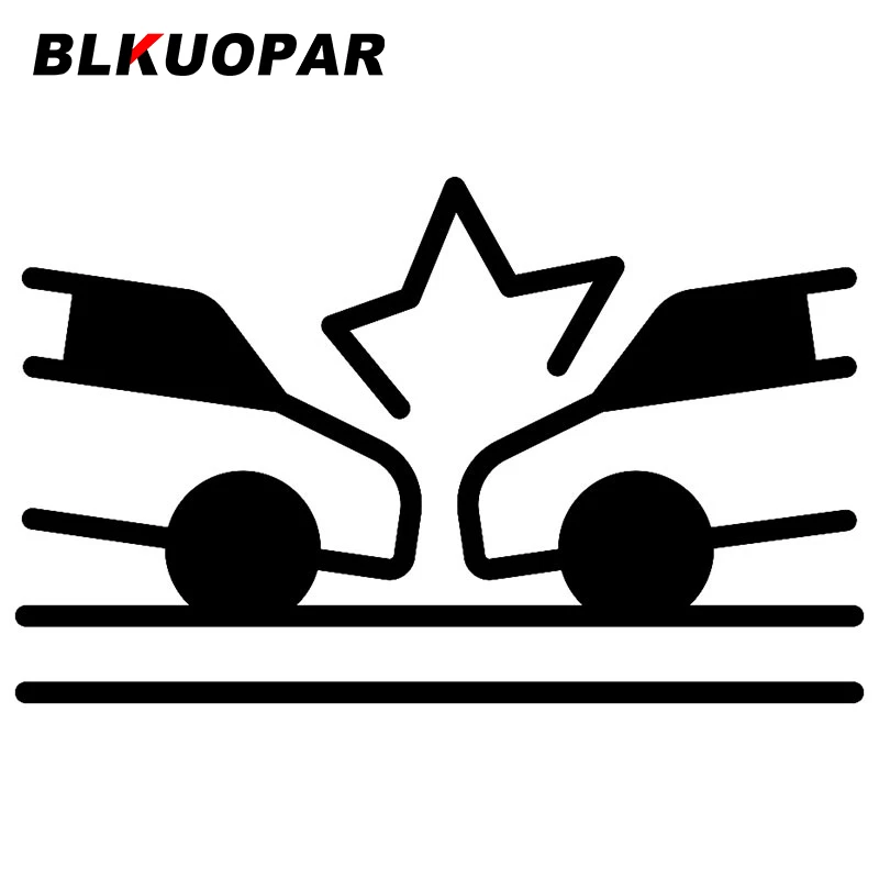 

Наклейки на автомобиль-аварию BLKUOPAR, водонепроницаемые наклейки для сноуборда, кемпервана, креативные автомобильные сборники, виниловые материалы для украшения