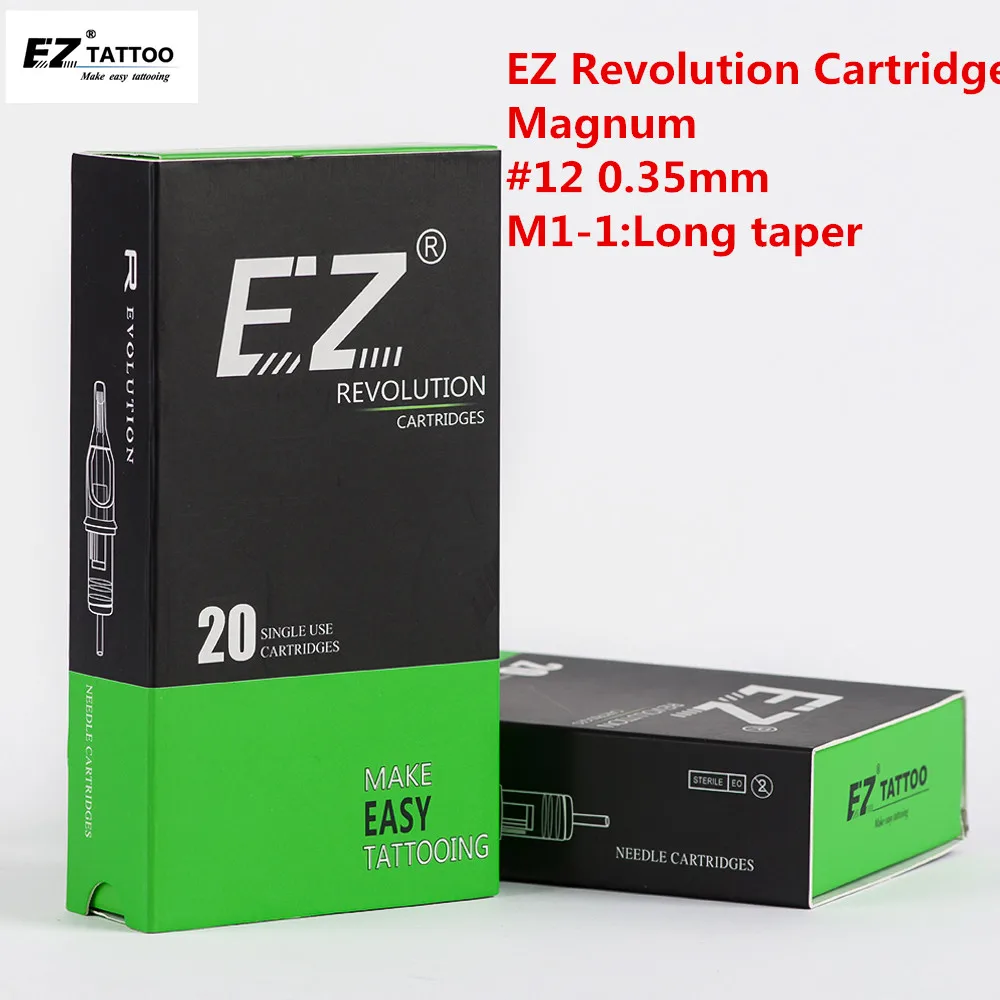 Картридж игл для татуажа EZ Revolution #12 длинный конус 5 мм Magnum (M1) тату-машин память