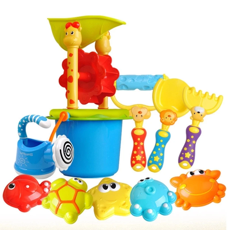 11 шт летние пляжные игрушки для детей на открытом воздухе море песок пляж ведро
