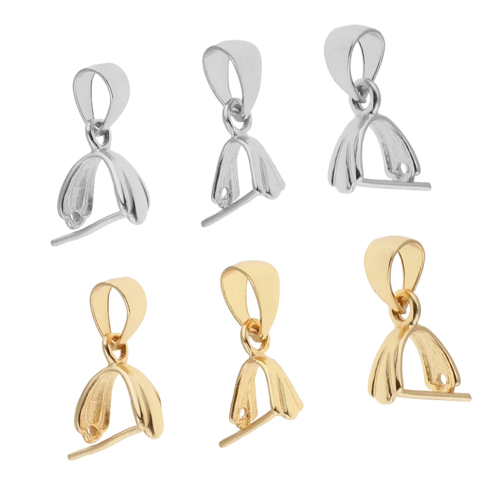 6 шт. 925 пробы зажим для зажима фиксации шарика Подвески изготовления ювелирных