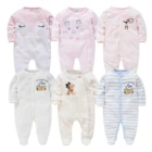 Комбинезоны для маленьких девочек 0-12 месяцев, зимняя бархатная пижама с длинным рукавом, одежда для малышей, 2022