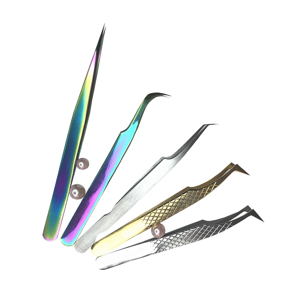 Прямая изогнутая ресница Viplash 2 шт./компл. пинцет из нержавеющей стали с острым