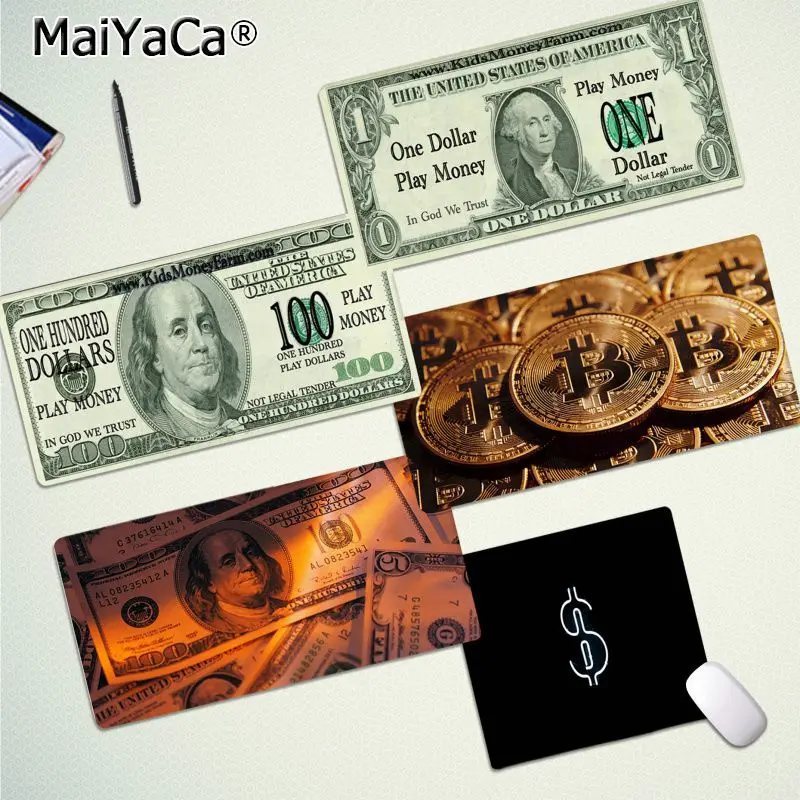 MaiYaCa Hot Sales American USA dollar Durable Rubber Mouse Mat Pad Free Shipping Large Mouse Pad Keyboards Mat