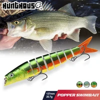 hunthouse hard fishing multi 8 knots lure swimbait 137mm20 7g sinking crankbait for pike bass jointed wobblers lifelike tackle