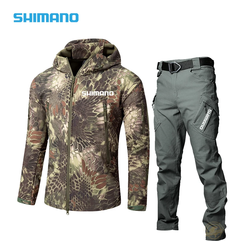 

SHIMANO Men's Autumn Winter Fishing Jackets High Quality Sport Fishing Suits Outdoor Camping Sport Camouflage Fishing Clothing