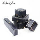 Подарочная коробка для ювелирных изделий, коробка для колец, синий, красный органайзер для хранения из кожзаменителя и бархата, Свадебный сюрприз, обручальные серьги, кольцо, подвеска, держатель