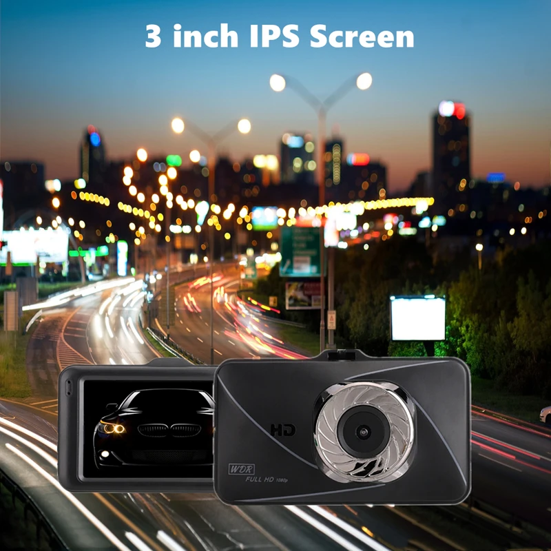 Odare Full HD 1080P 3.0 Inch Dash Cam Driving Recorder Dual Lens Loop Record Car Dvr Camera Night Vision G-sensor Registrator | Автомобили