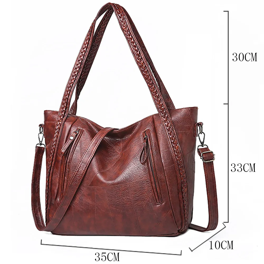 Роскошные винтажные сумочки модная плетеная мягкая кожаная женская сумка