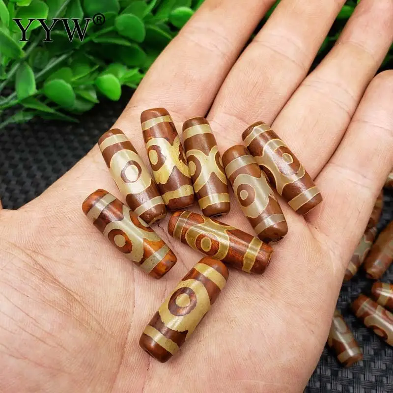 

5pcs/Lot Vintage Oval Loose Beads Prayer Natural Tibetan Agates Dzi Beads For Diy Handmade Jewelry Making Bracelet Neckalce
