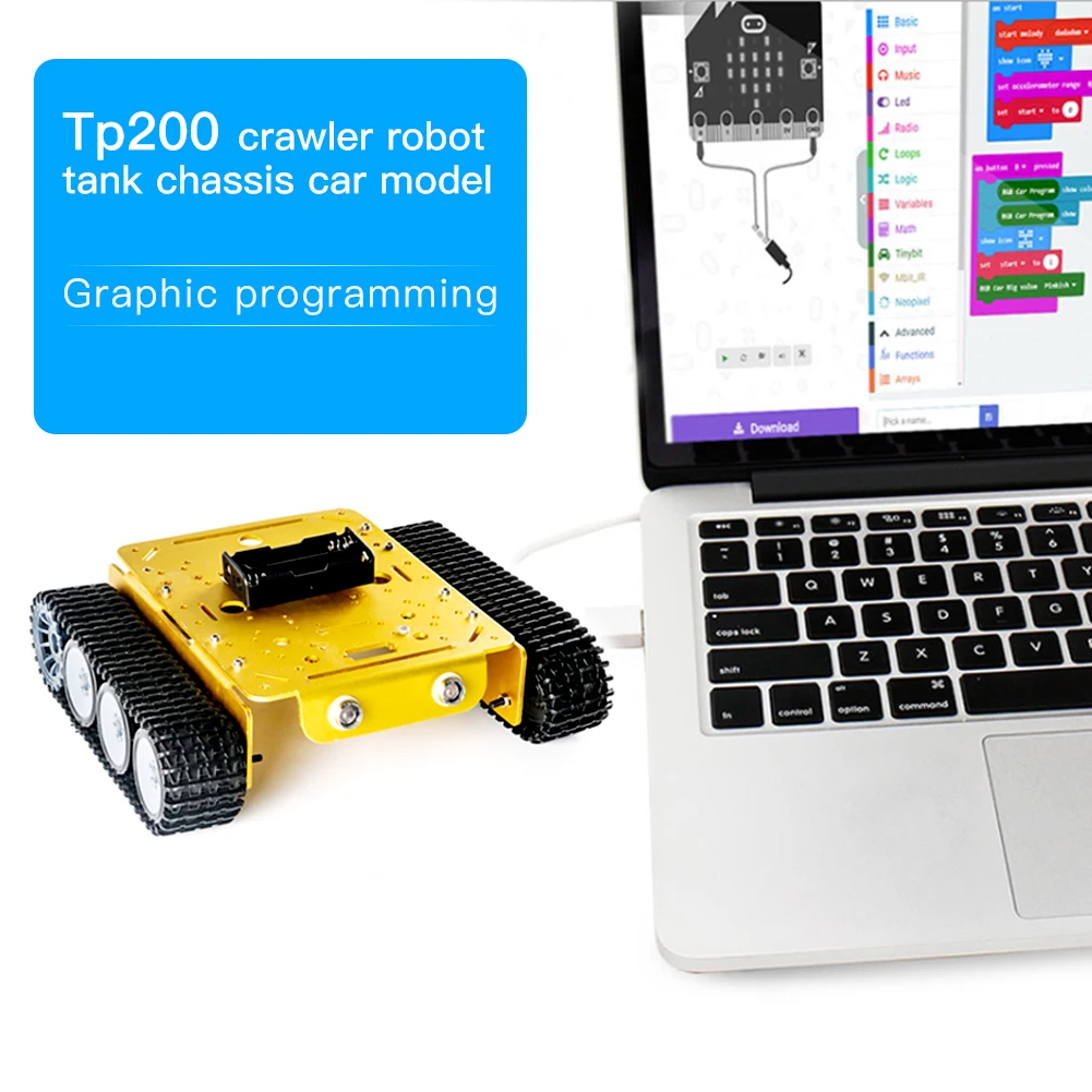 Новый Интеллектуальный автомобильный шасси Tp200 самодельный Двигатель 9 в 150