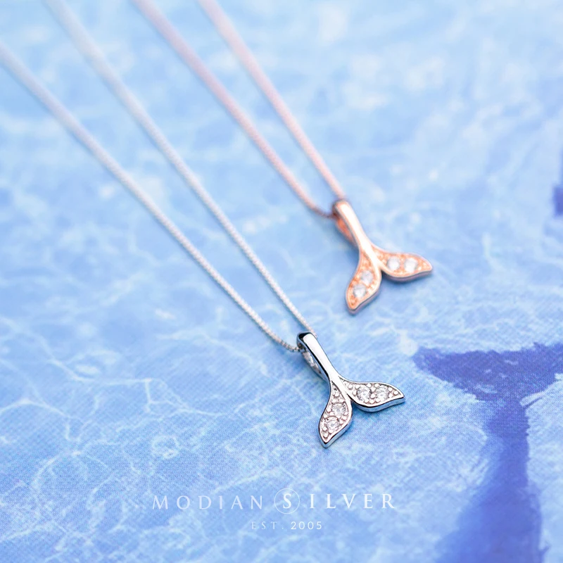 Modian 2019 Новинка 100% стерлингового серебра 925 пробы Модные прозрачные CZ ожерелья