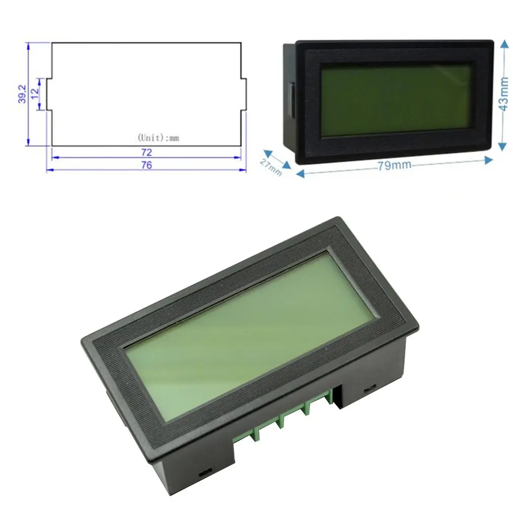 

110V 220V 380V Three-Phase AC Ammeter Multifunctional Digital Display Power Frequency Tester AC60-500V 20A Split Type