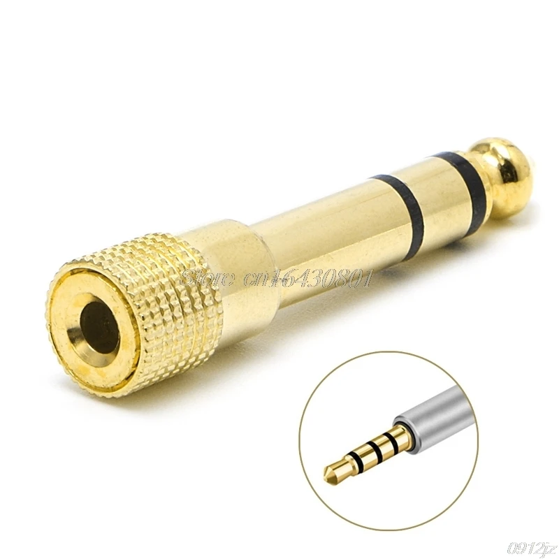 

1Pc 6.5mm 1/4"Male plug to 3.5mm 1/8"Female Jack Stereo Headphone Audio Adapter Newest