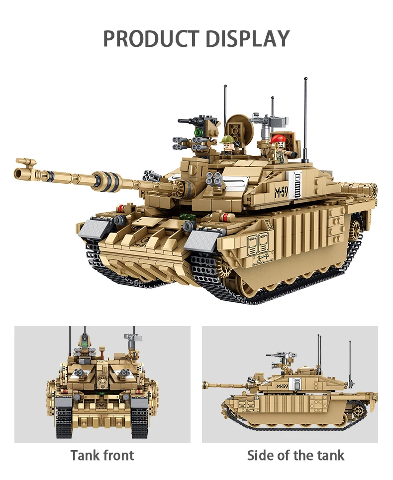 Конструктор Военный Challenger 2 Основной боевой танк совместимый с технологией lego WW2