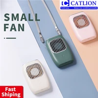catlion hands free neck band hands free hanging usb rechargeable dual fan mini air cooler summer portable 2000ma 5v