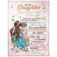 to my daughter i love you my sunshine my heart cozy premium fleece blanket 3d printed sherpa blanket on bed home textiles