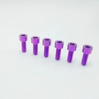 cyclingman purple titanium bolts ti screws allen head m6x16mm 6pcslot