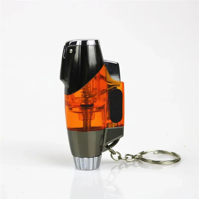 Компактная струйная газовая зажигалка факельная турбо ветрозащитная