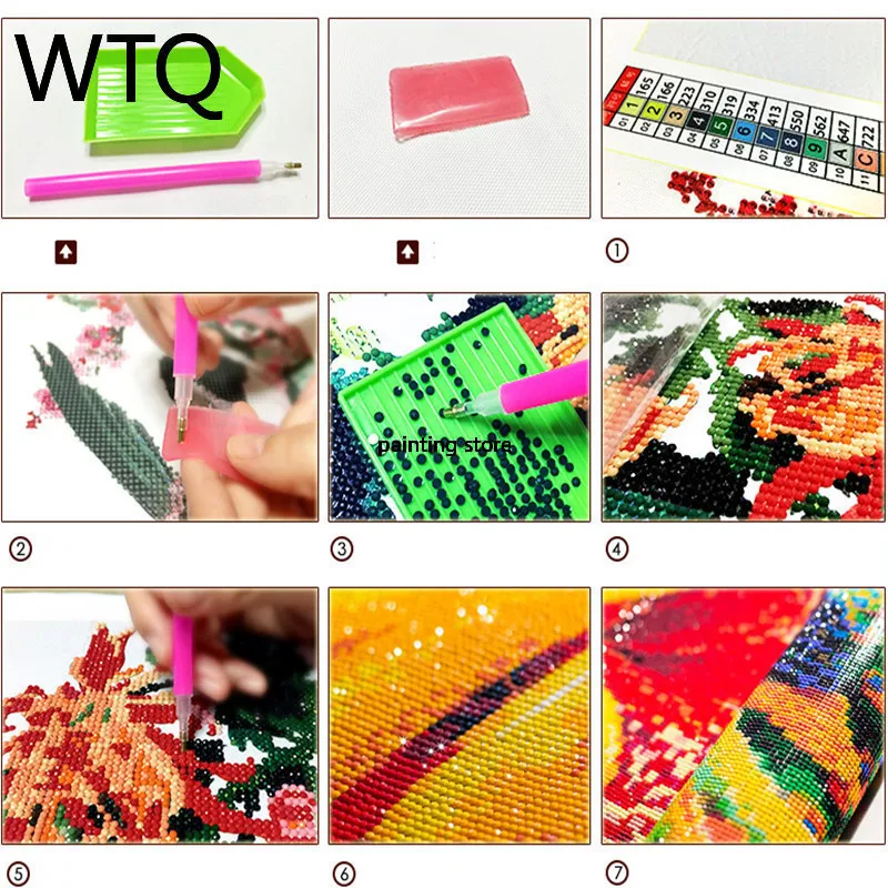 5D алмазная вышивка &quotсделай сам&quot мозаика с животными крестиком картина