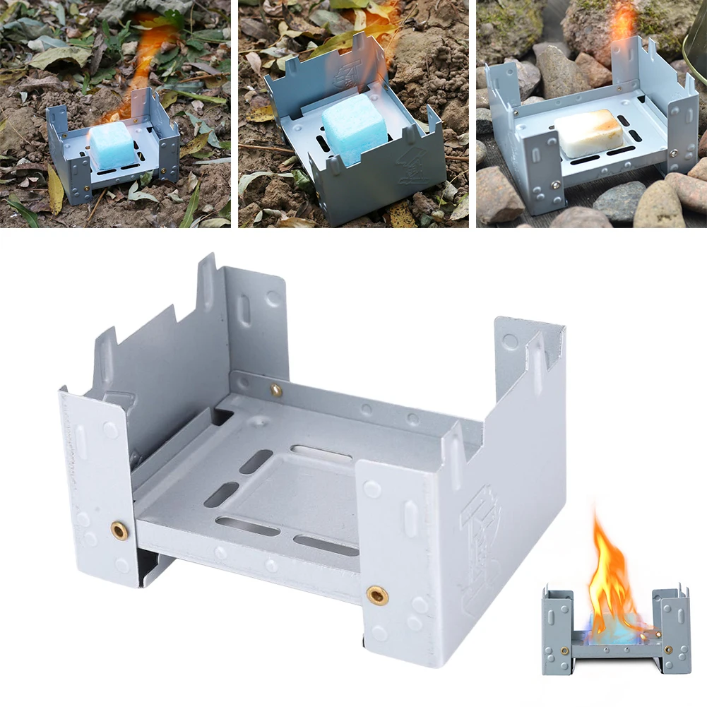 

Outdoor Folding Stove Portable Camping Stove Using Solid Fuel Alcohol Stove for Camping Backpacking Picnic Barbecue