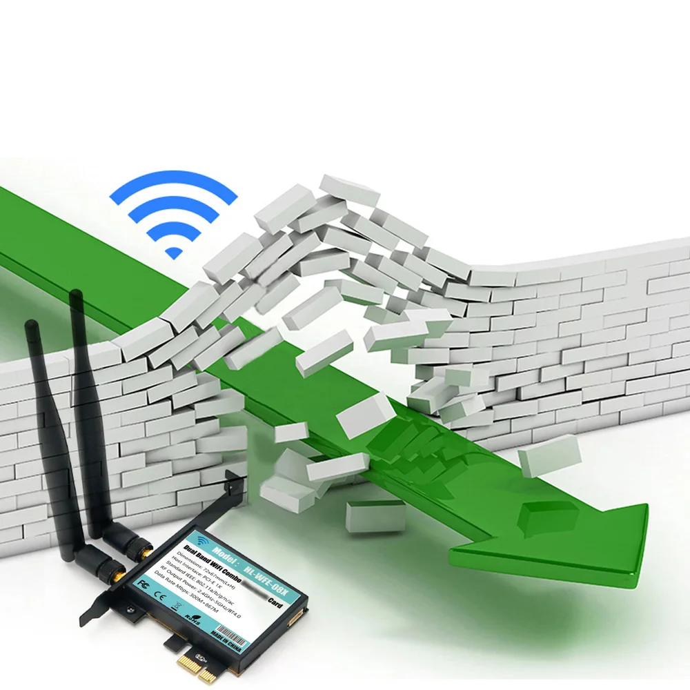 802 11 AC A/B/G/N/AC 7265 модуль к PCI-E 1X Настольный Wifi адаптер карты BT4.0 AC1200 2 4 ГГц-300