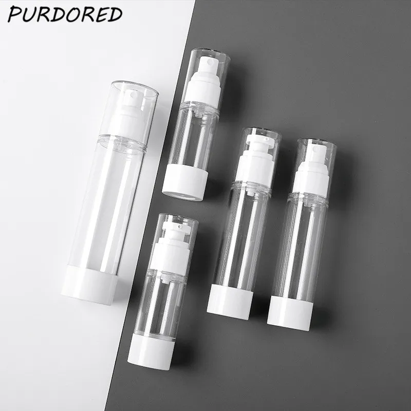 PURDORED 1 шт. Женская бутылка для косметического лосьона прозрачная с прессом