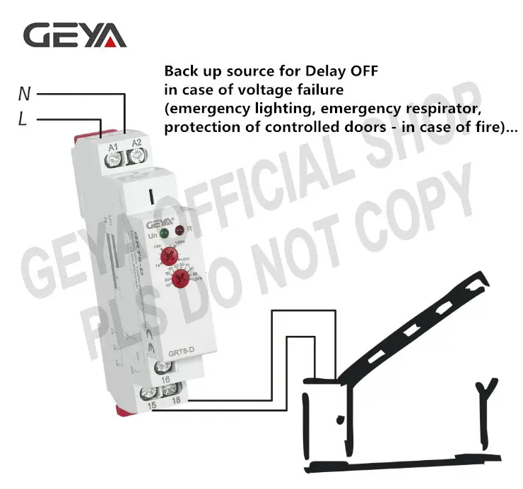 GEYA GRT8-D реле таймера с истинной задержкой без напряжения питания AC/DC12V-240V