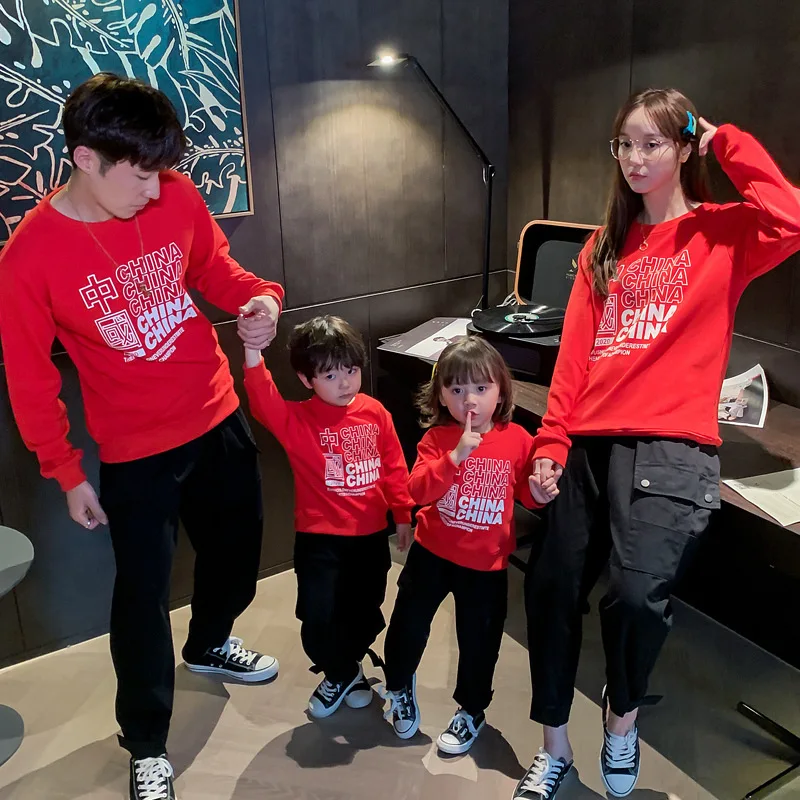 

Parent-child Clothing Spring and Autumn Period 2021 New Parent-child Hoodie Family Matching Outfits Dress Mother and Daughter