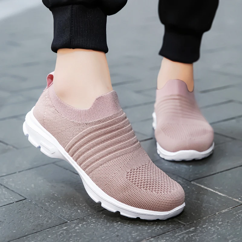 Весна 2020 Новинка Женская обувь Легкие ботинки Женские повседневные носки на
