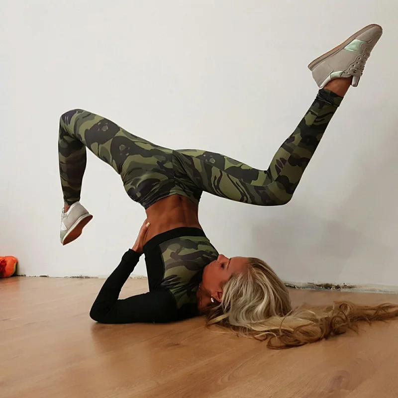 Укороченный Топ Для Йоги + брюки для фитнеса леггинсы спортивная одежда