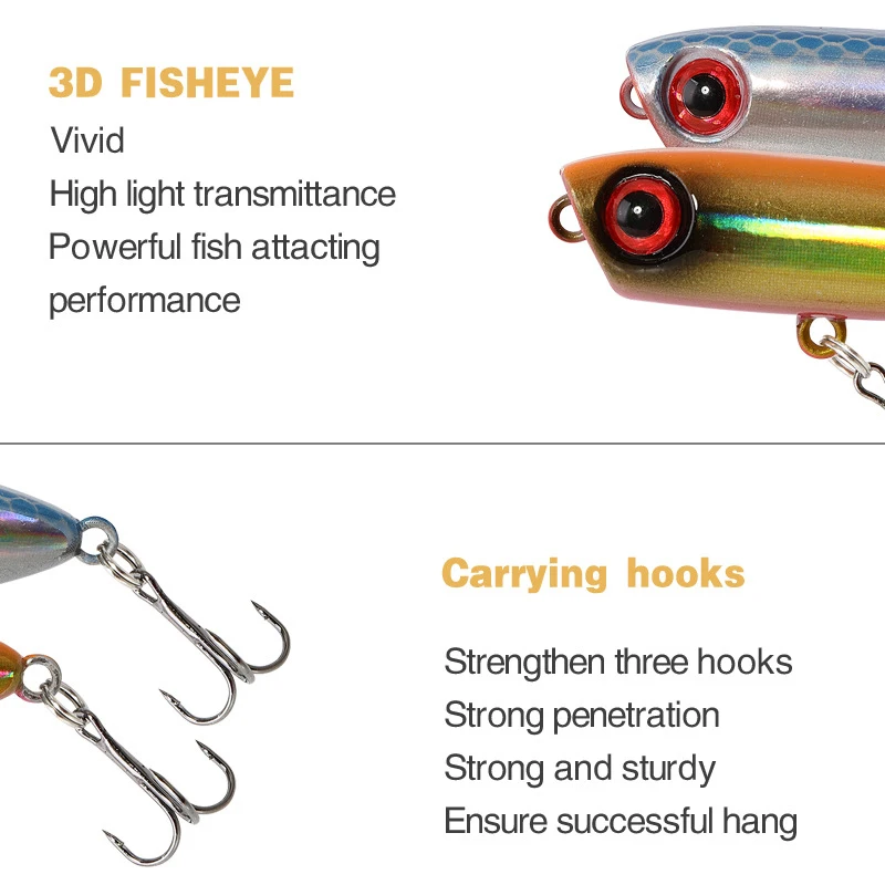 1Pc Fishing Lure 45Mm 3G Sinking Sea Hooks Bait 2 Treble Artificial Hard | Спорт и развлечения