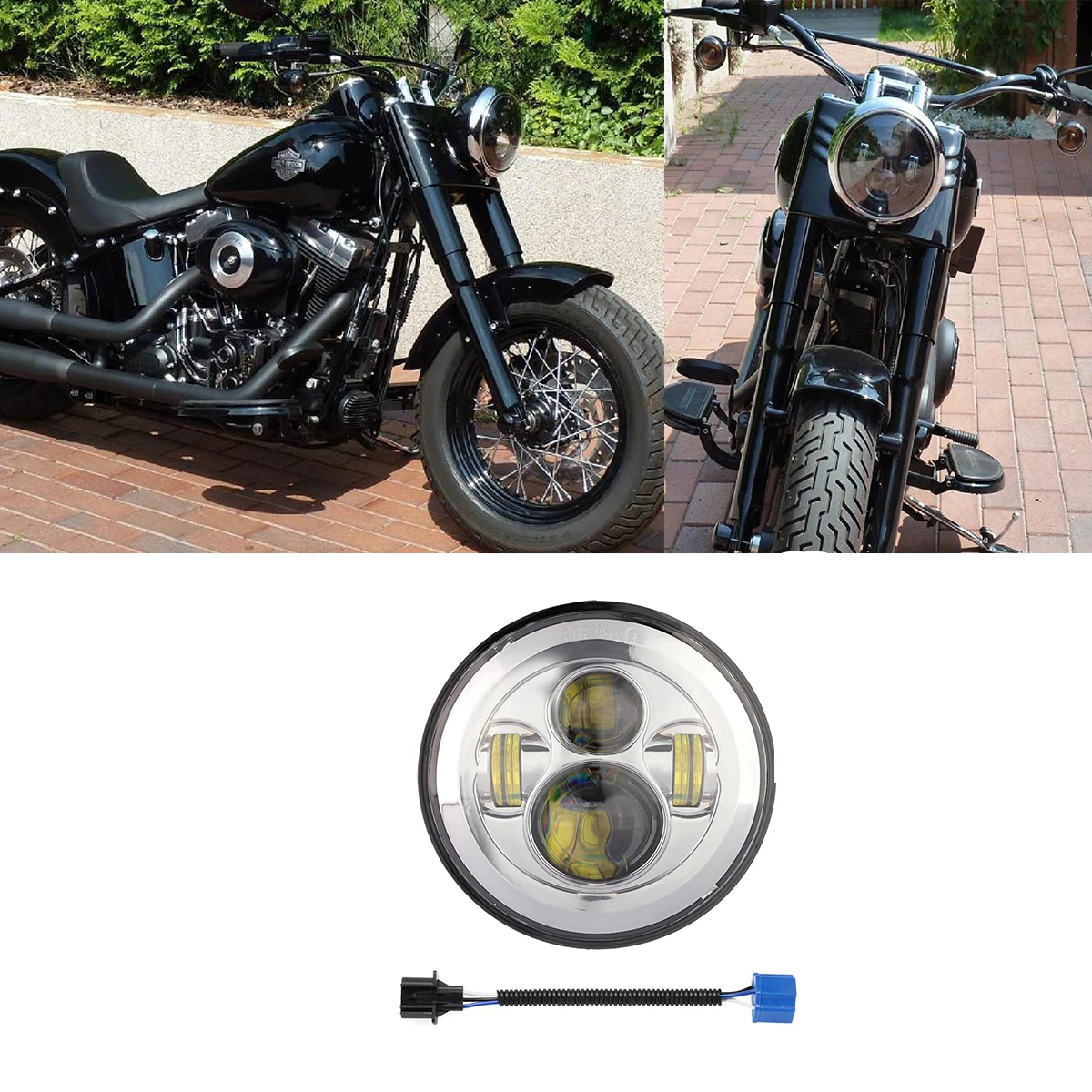 

7 Inch Motorcycle Led Headlight White 6000K 36W Hi/Low Beam Bulb DRL Headlamp Turning Light For Harley Touring/Softail/FLHTCUSE