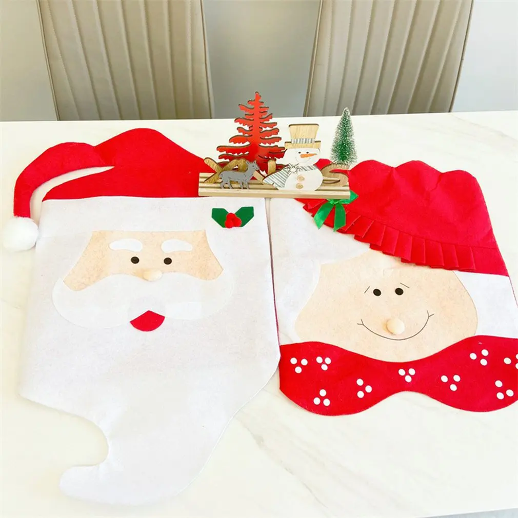 Christmas Ornaments Husband And Wife Dining Chair Cover Supplies For Xmas New Year Party Decor | Дом и сад