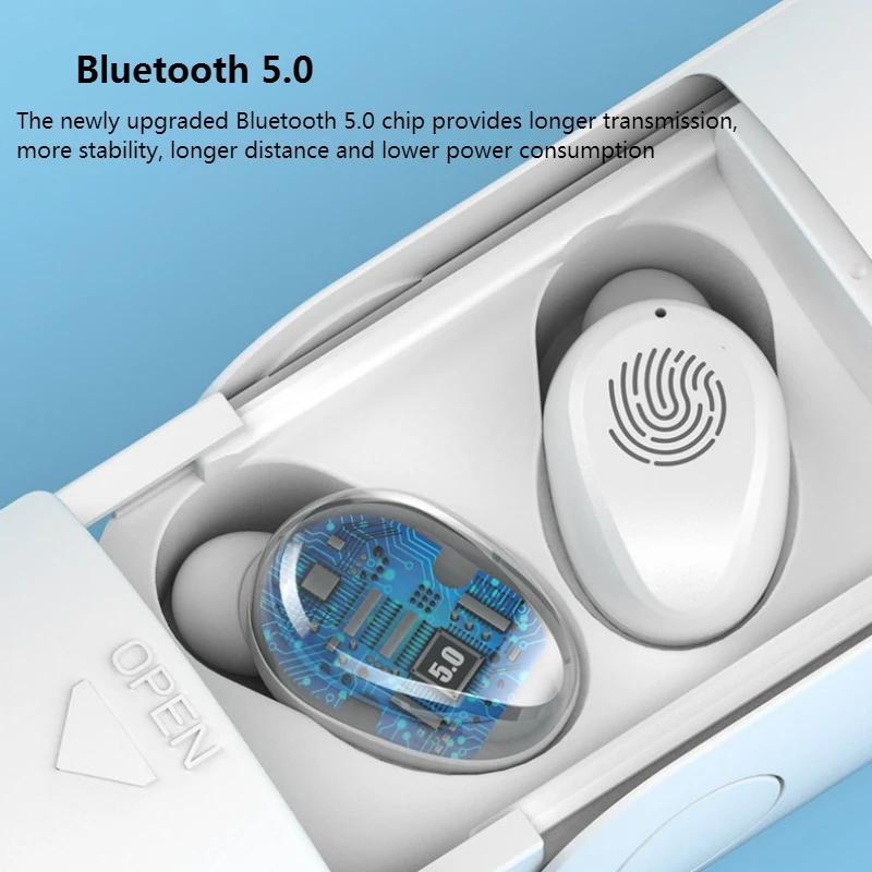TWS Bluetooth 5 0 наушники 3D HIFI стерео беспроводные спортивные водонепроницаемые с 2000