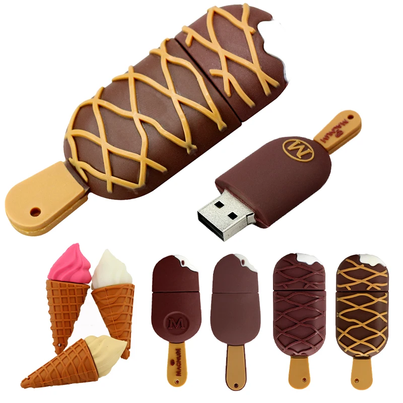 Забавный Usb флеш-накопитель шоколадное мороженое 4 ГБ 8 ГБ 128 ГБ Usb 2,0 флеш-накопитель Usb флешка флеш-карта памяти U диск