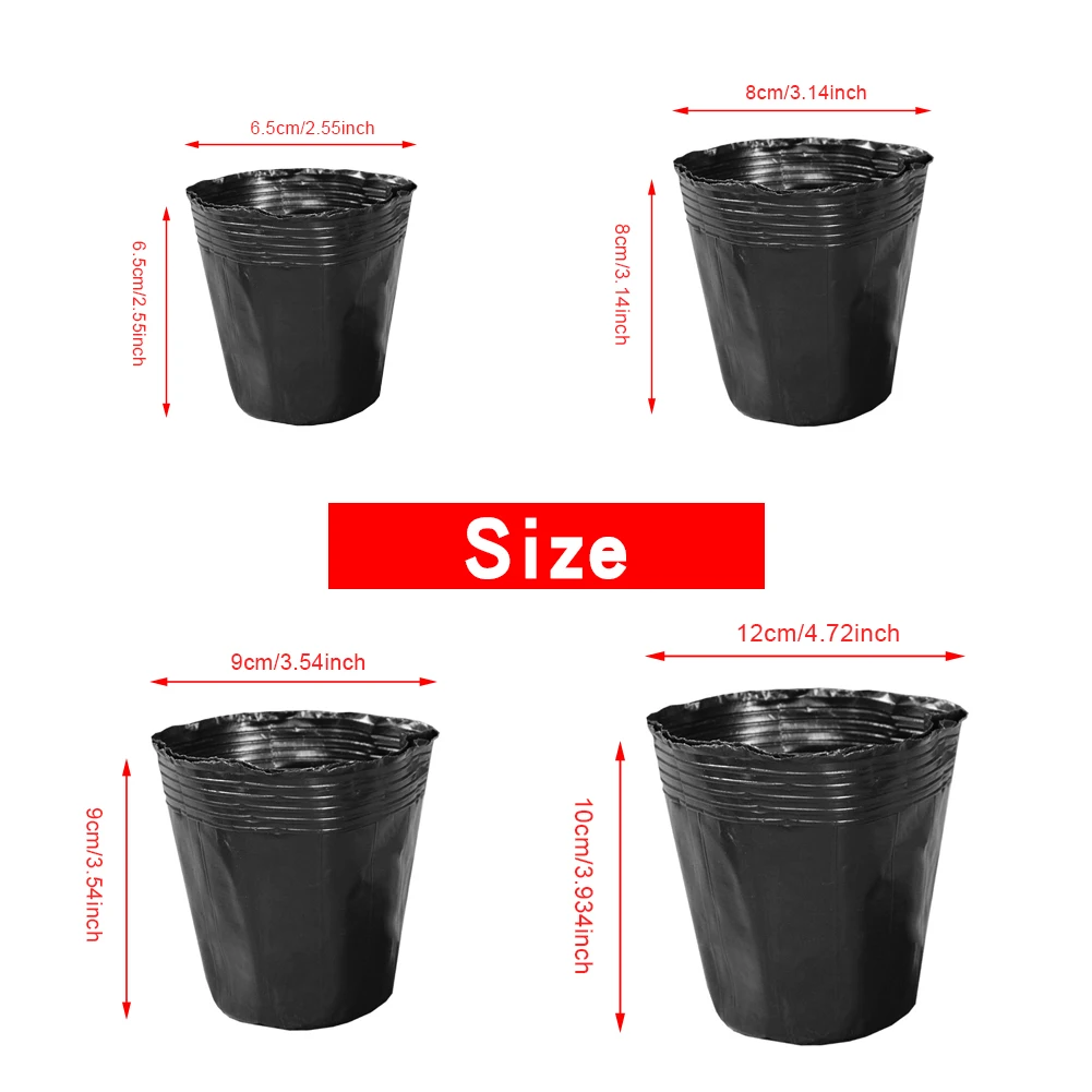 

100pcs Plastic Grow Box Fall Resistant Seedling Tray For Home Garden Plant Pot Nursery Transplant Flower Seedling Pots