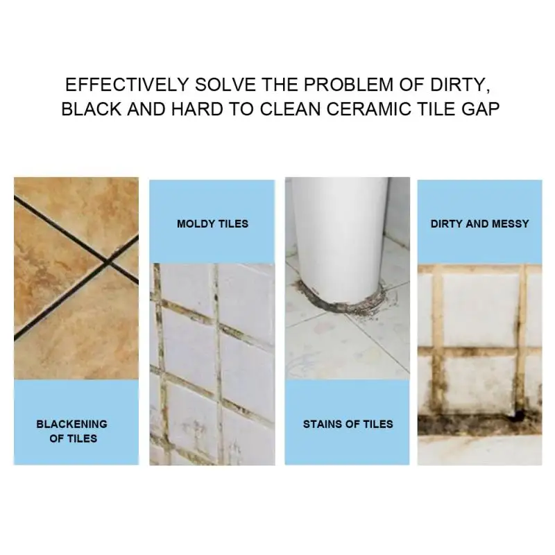 

1Pcs Tile Whitening Agent Beautiful Seaming Agent White Paste For Tile Ground Seaming Moulproof Wall Gap Repair Cream Painting