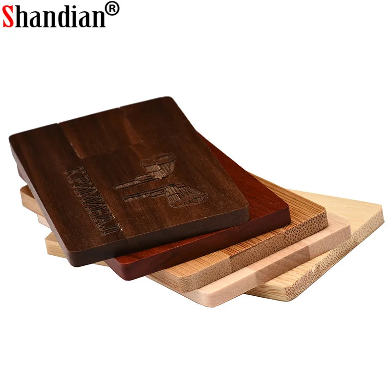 SHANGDIAN Carbonized bamboo Maple Деревянная Карта логотип 64 ГБ флеш-накопитель 4 8 16 32 Флешка USB 2 0