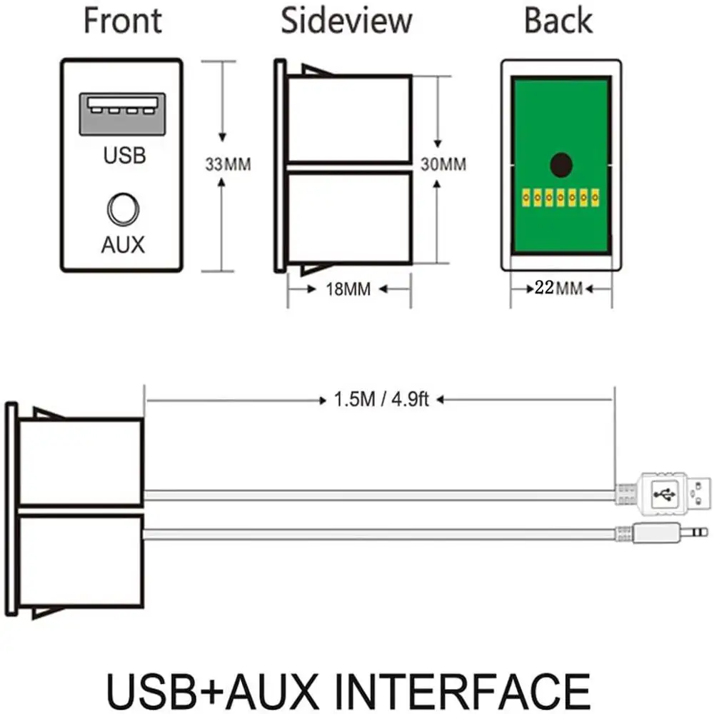 Универсальный переходник для наушников CHELINK 1 5 м 3 мм|usb aux|aux usb panel socketaux input socket |
